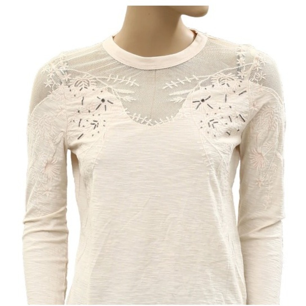 NWT Free People Micha Long Sleeve Cottagecore Boho Whimsical Shirt Pink Small - Picture 8 of 8